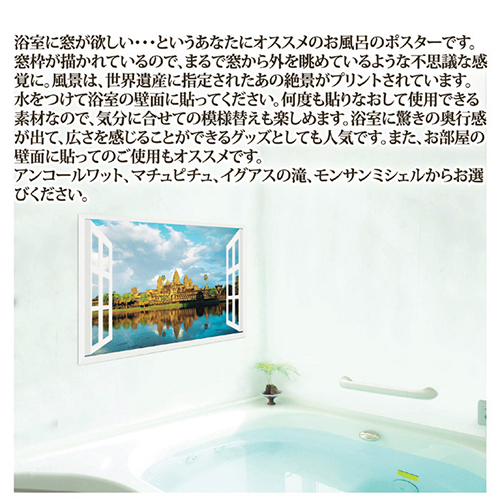 昭プラ お風呂のポスター 世界遺産 イグアスの滝 + 薬用入浴剤ギフトセット B6133529+8100443_画像4