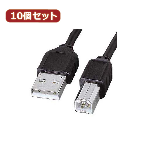 10個セット サンワサプライ エコ極細USBケーブル(スリムコネクタ) KU-SLEC2K KU-SLEC2KX10