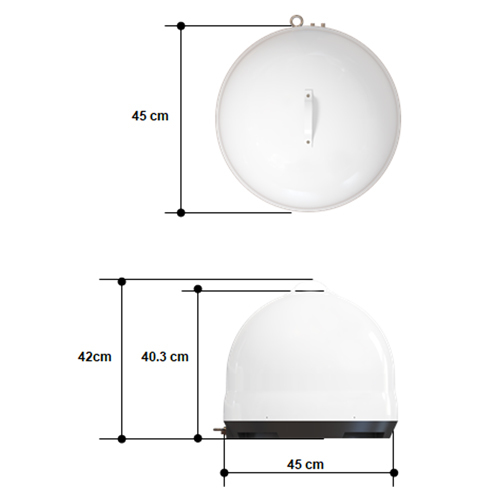 INBYTE BS цифровой,BS/110°CS, наземный цифровой соответствует все в одном антенна SELFSAT DUAL J06D