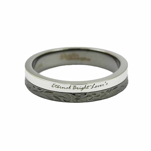 Sepia ハワイアンジュエリー 指輪 リング メンズ レディース ペア ステンレス ブラック シルバー 金属アレルギー 対応 17号 0011pms-082-17_画像2