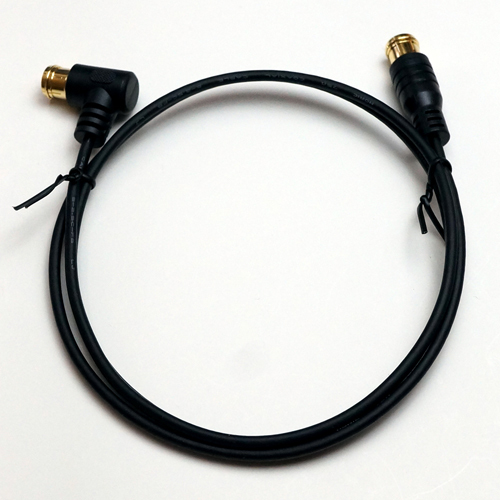 HORIC superfine antenna cable 1m black both sides F type difference included type connector L character / strut type HAT10-102LPBK