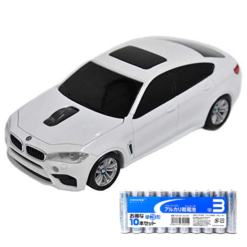 LANDMICE BMW X6シリーズ 無線カーマウス 2.4Ghz 1750dpi ホワイト + アルカリ乾電池 単3形10本パックセット BM-X6M-WH+HDLR6/1.5V10P_画像2