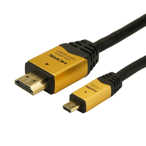 HORIC HDMI MICROケーブル 2m ゴールド HDM20-017MCG_画像1