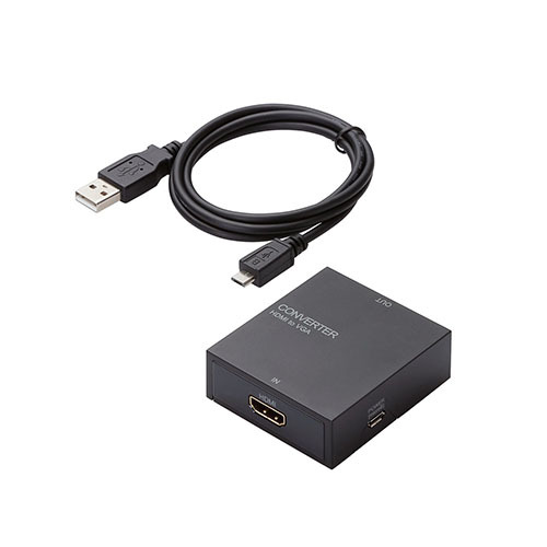 エレコム ダウンスキャンコンバーター/HDMI‐VGA/3.5φ/HDMI1.4 AD-HDCV01_画像1