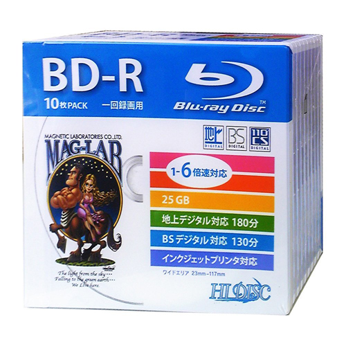 HIDISC BD-R 録画用5mmスリムケース10P HDBD-R6X10SC_画像1