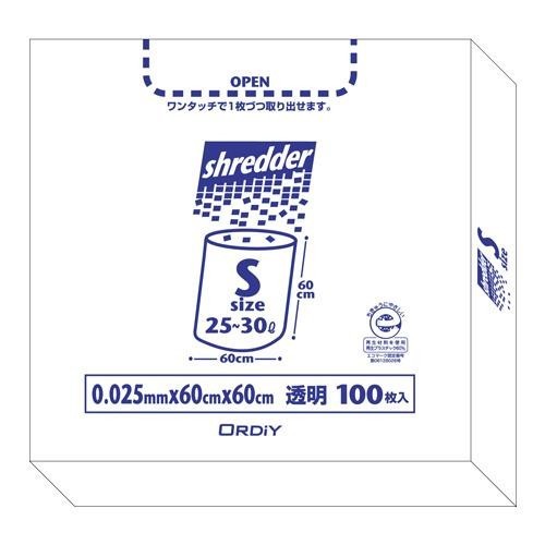 o Rudy poly- back shredder for box S transparent 100P×5 box 511201