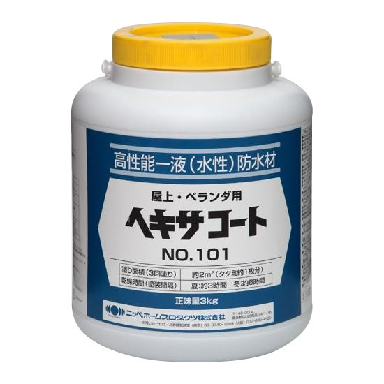 ニッペ ホームペイント コンクリート床・アスファルト用塗料 ヘキサコート NO.101 3kg【グレー・825002】_画像1