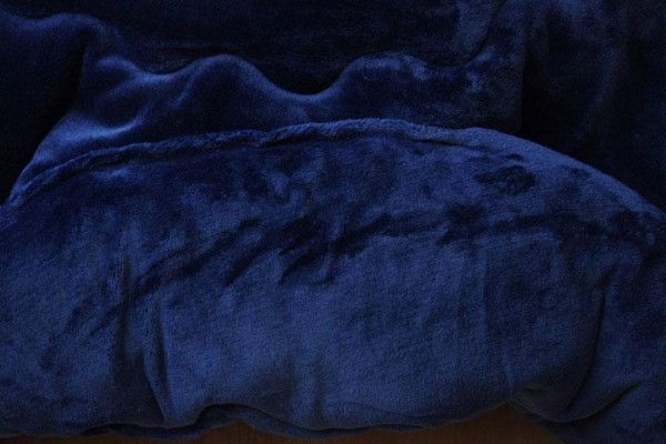  smooth Touch flannel kotatsu thickness quilt [ franc IT] round shape navy approximately 185cm 9809914