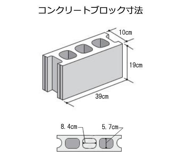 久保田セメント工業 コンクリートブロック JIS規格 基本型 C種 厚み10cm 1010010_画像4