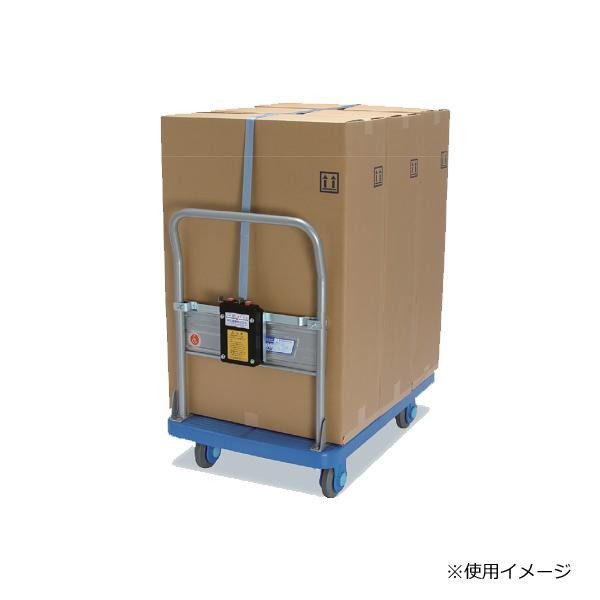 静音台車 荷締機付 ハンドル折りたたみ式 最大積載量300kg ストッパー付 PLA300-DX-DS_画像2