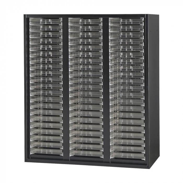 .. industry wall surface cupboard deep type tray unit 3 row 21 step (A4.) black HOS-TAAX-B CN-10 color ( black )