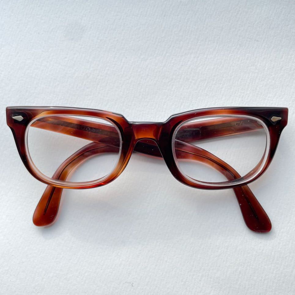 安価 ワタナベ 60's AMERICAN OPTICAL MANHATTAN 鼈甲 メガネ