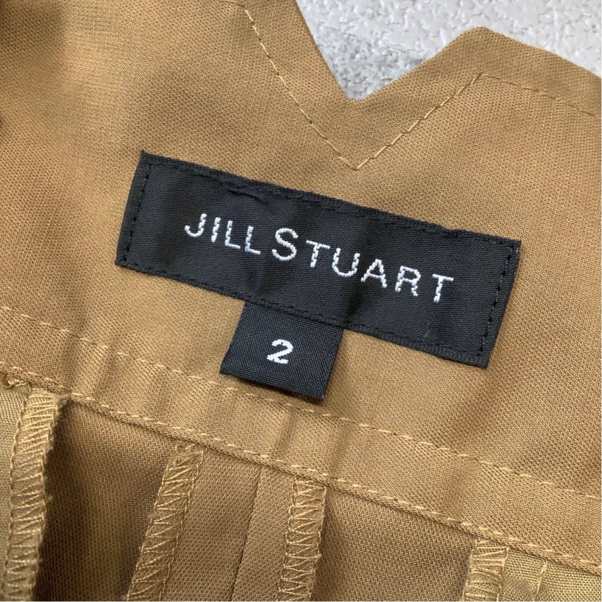 美品 JILL STUART ジルスチュアート 2WAY フレアパンツ ガウチョパンツ オーバーオール レディース 2サイズ M ブラウン_画像6