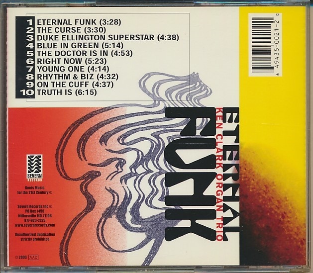 CD●KEN CLARK ORGAN TRIO / ETERNAL FUNK　輸入盤_画像2