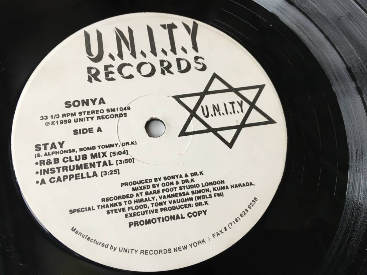 230123●2枚セット Sonya - Stay/Angel/SM1049/SM-1033/Instrumental A Cappella /12inch LP アナログ盤_画像4
