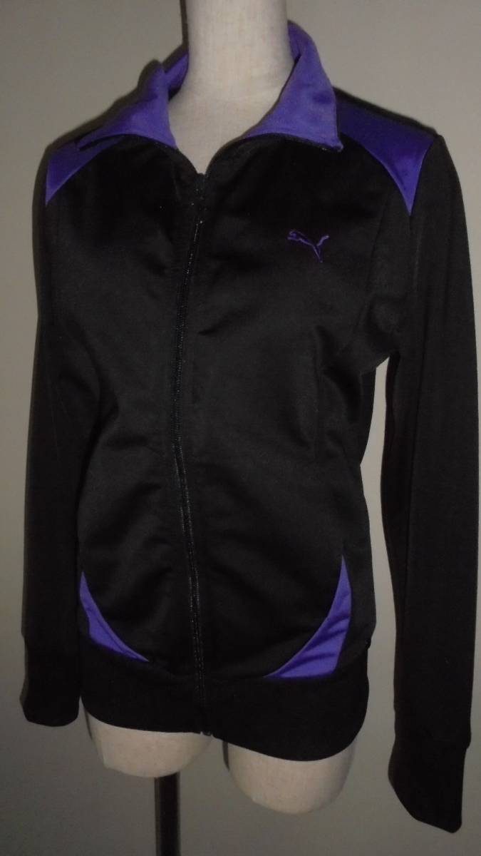 Puma Apparel Women's Track Jacket プーマ トラックジャケット sizeS 黒紫_画像1