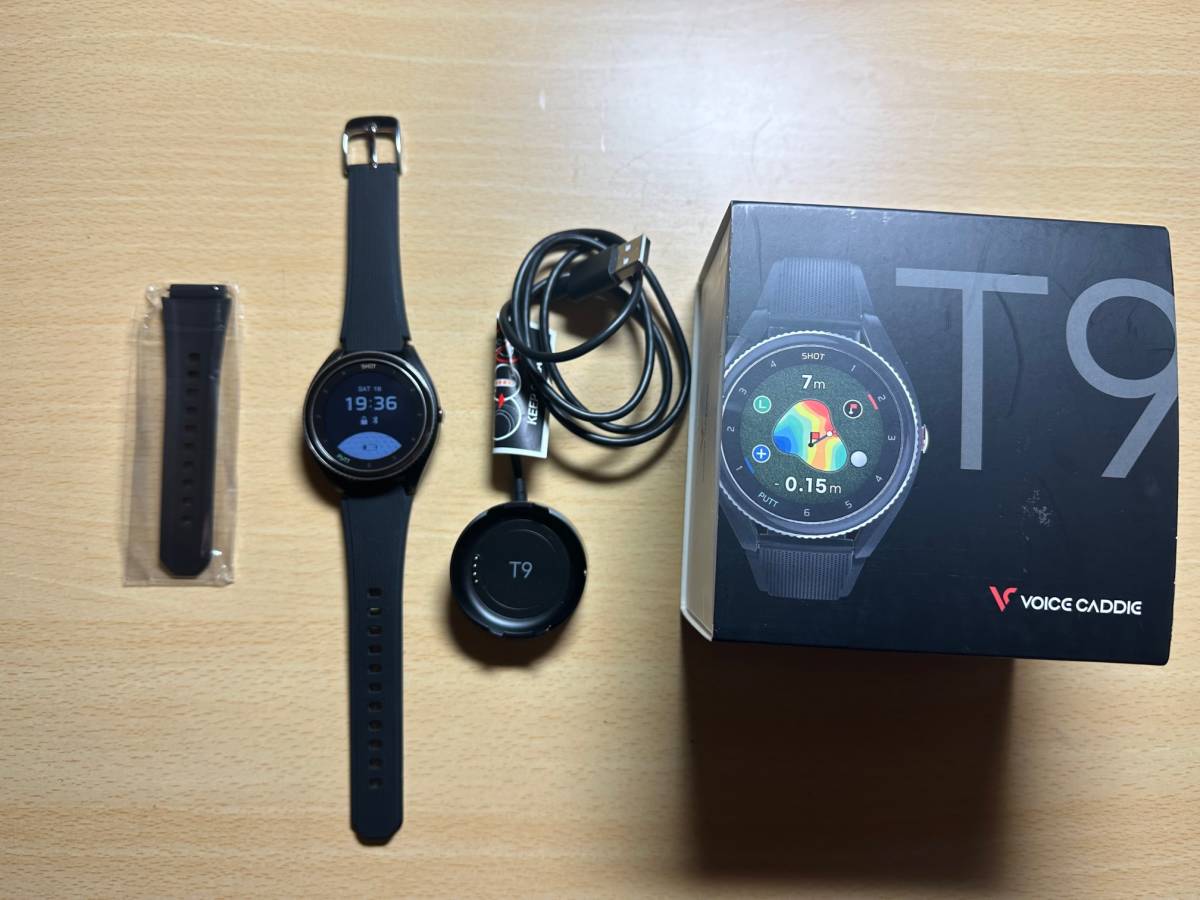 最高級 腕時計型 ボイスキャディ T9 ブラック 2ラウンド使用 (送料