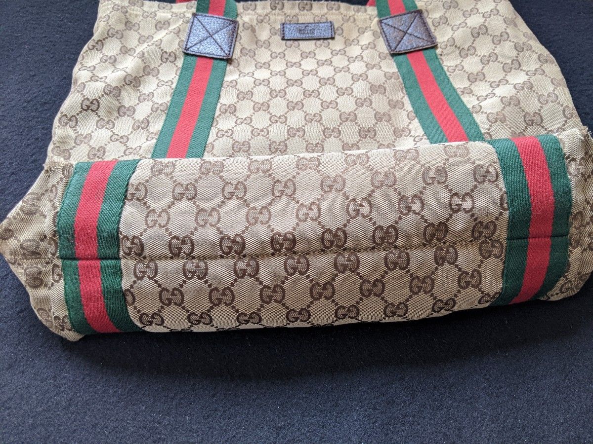 グッチ　シェリーライン　トートバッグ　ハンドバッグ　ショルダーバッグ　GG柄 GGキャンバス　189669　GUCCI　オールド