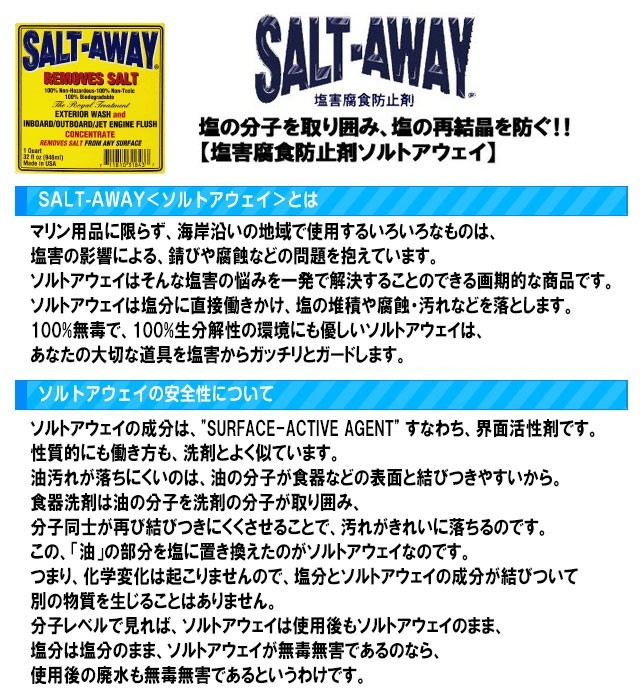 塩害腐食防止剤ソルトアウェイ(SALT-AWAY) 3784ml 塩害腐食防止剤ソルトアウェイ(SALT-AWAY) 3784ml