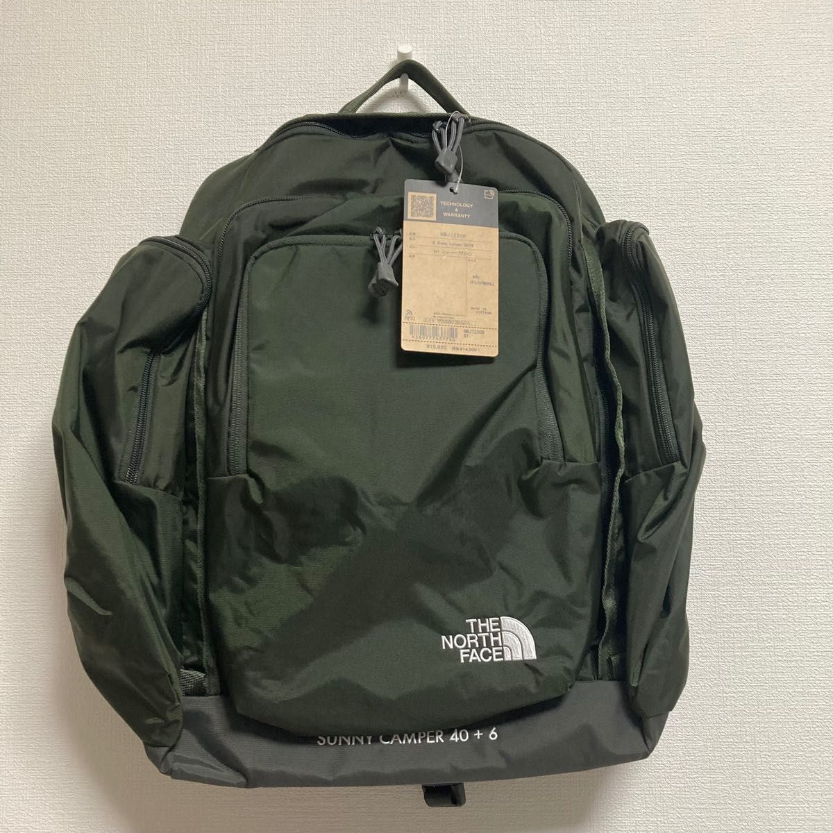 新品タグ付【サニーキャンパー　カーキ色】ノースフェイス　46L リュック　林間学校　修学旅行　合宿に★