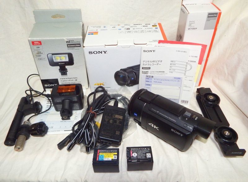 Yahoo!オークション - SONY 4Kビデオカメラ/FDR-AX55(内蔵64GB...