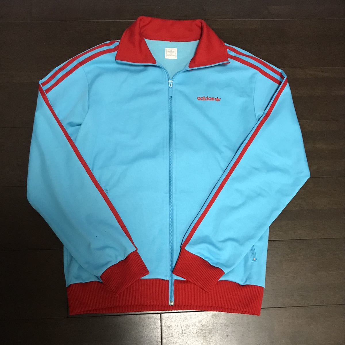 80ｓ☆アディダス☆ブルーｘレッド☆Mサイズ☆ビンテージ☆adidas