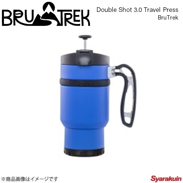 BruTrek ブルトレック トラベルプレスボトル コーヒープレス ブルー 約480ml Double Shot 3.0 Travel Press Mountain Lake DS0916