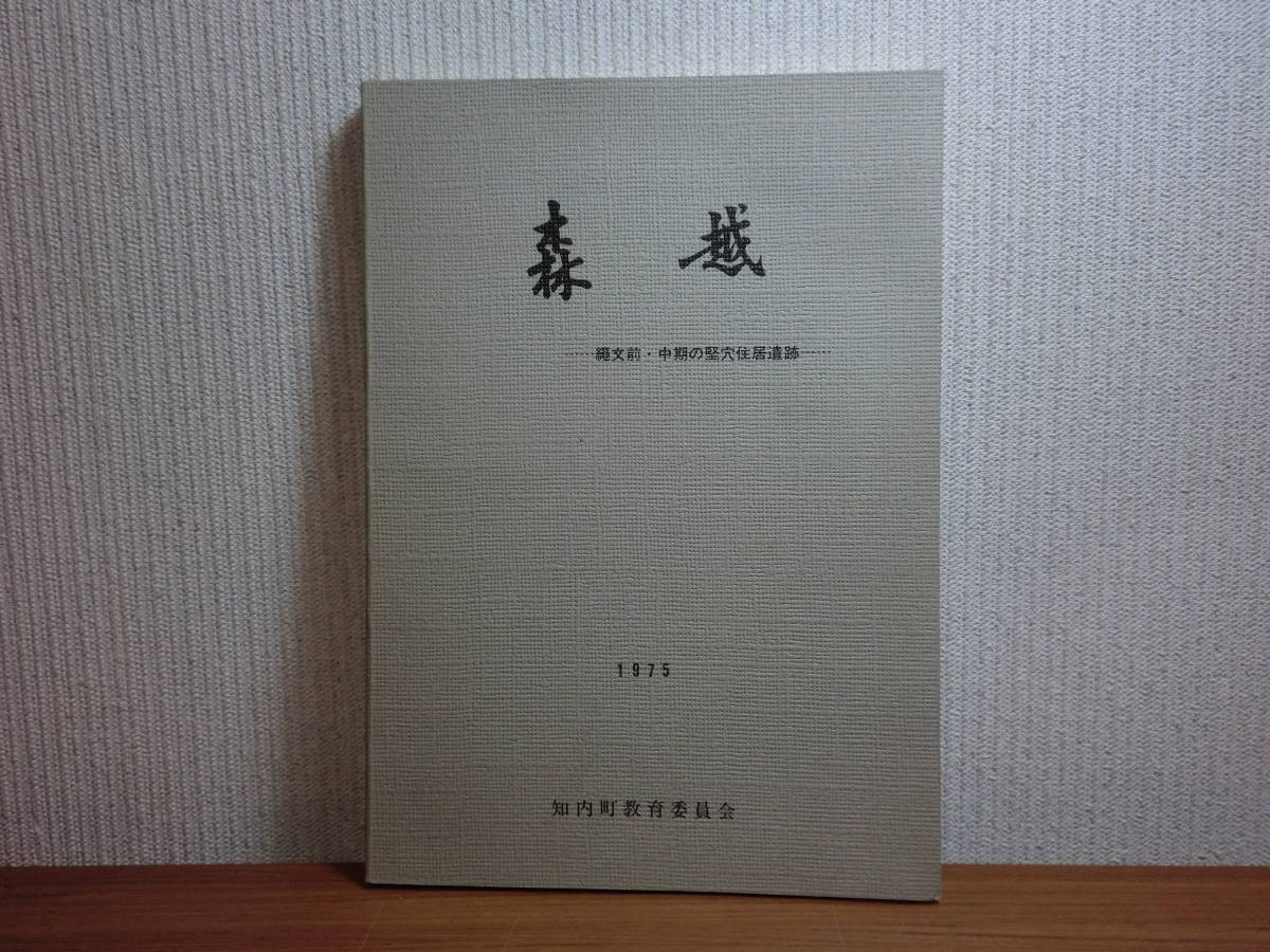 190903G07★ky 希少資料 知内町森越遺跡調査報告書 縄文前・中期の竪穴住居遺跡 昭和50年 北海道 縄文人の生活 土器 写真図版 石器 土製品_画像1