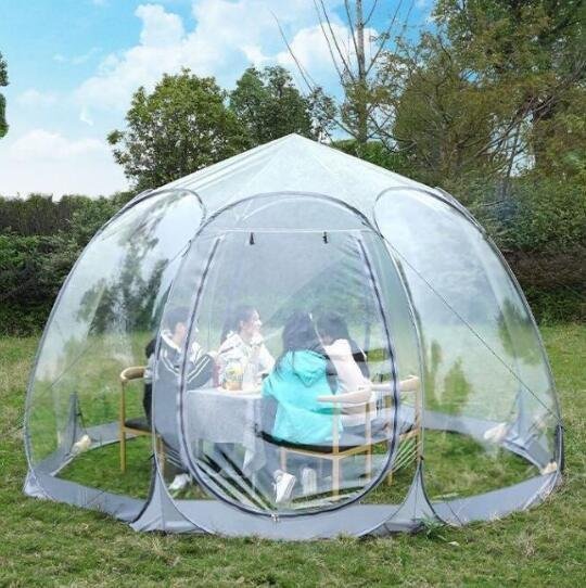 「81SHOP」 実用テント雨対策アウトドアテント高品質/防湿アウトドア露天透明星空テントキャンプビーチ釣りテント