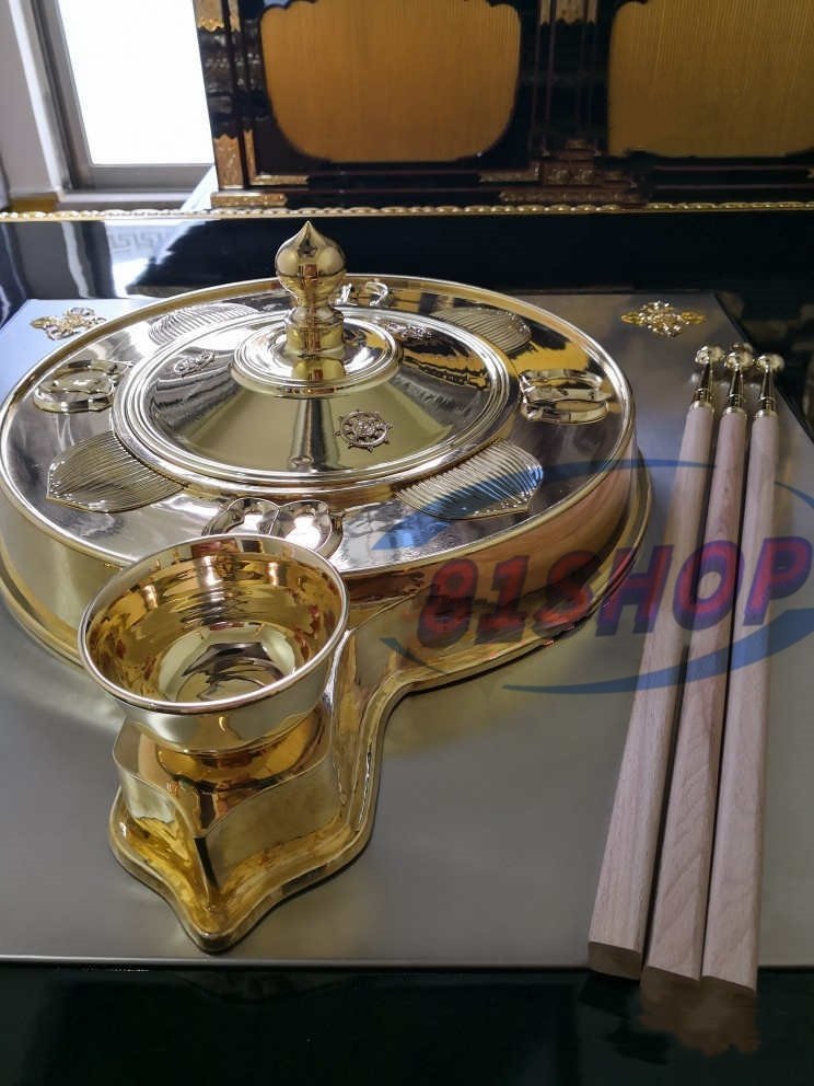 81SHOP」 護摩用具☆護摩釜真言宗用 護摩杓 柄付き 上等品 仏壇、 81SHOP」 護摩用具☆護摩釜真言宗用 護摩杓 柄付き 上等品 仏壇、