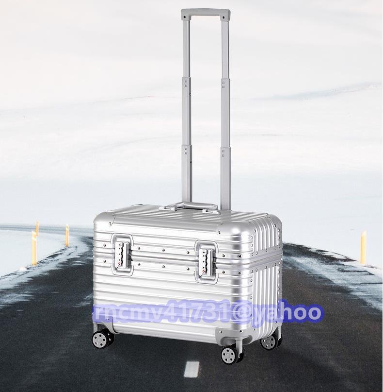 「81SHOP」 品質保証★アルミスーツケース 22インチ チタンゴールド 小型アルミトランク 旅行用品TSAロック キャリーケース キャリーバッグ