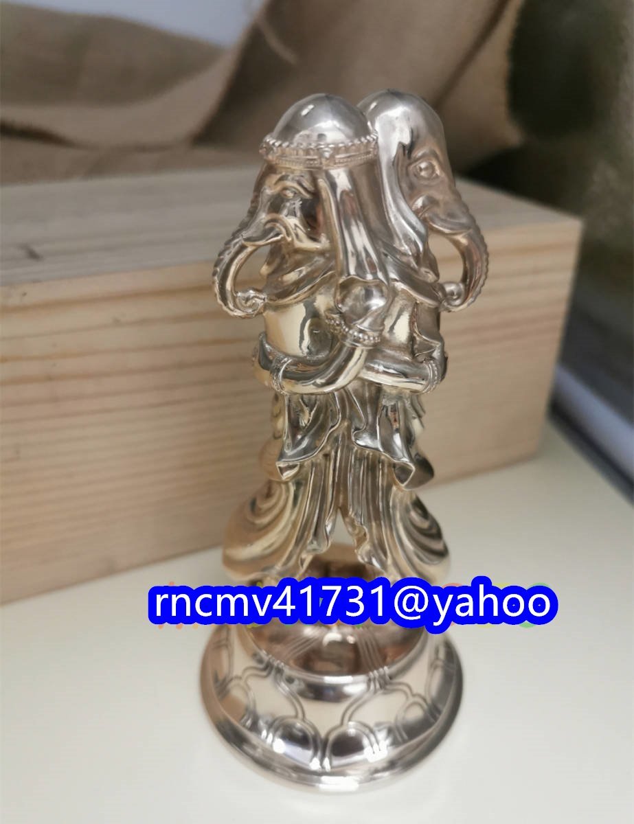 81SHOP」 極上品☆歓喜天像 立像 密教法具 寺院仏具 銅製 磨き 81SHOP」 極上品☆歓喜天像 立像 密教法具 寺院仏具 銅製 磨き