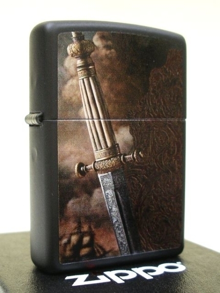 ZIPPO_28305 戦争の剣 ソード ブラック マット仕上げ つや消し レギュラータイプ ジッポー オイルライター 新品 送料無料