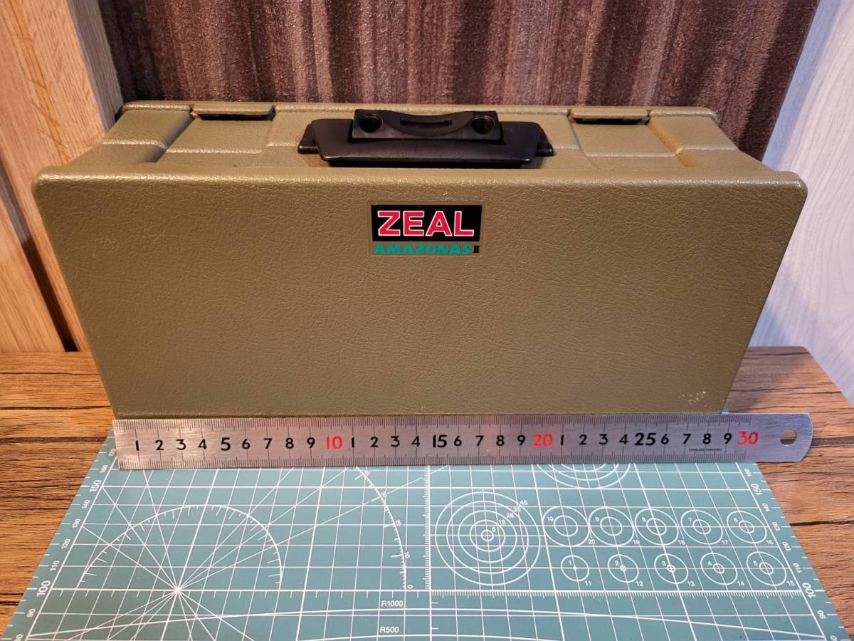 絶版？激レア：ZEAL ズイール アマゾン ボックス 両開き オリーブ色 中古美品の画像1