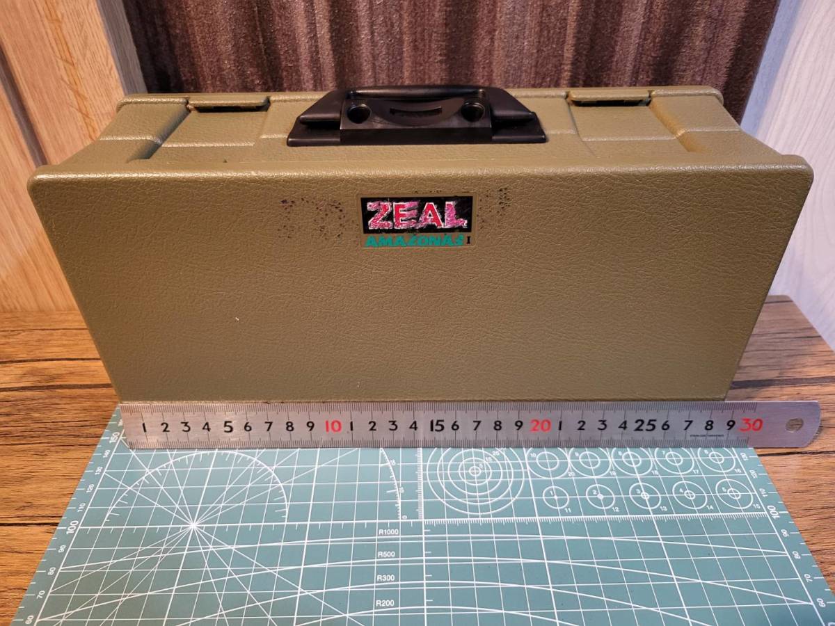 絶版？激レア：ZEAL ズイール アマゾン ボックス 両開き オリーブ色 中古美品の画像3