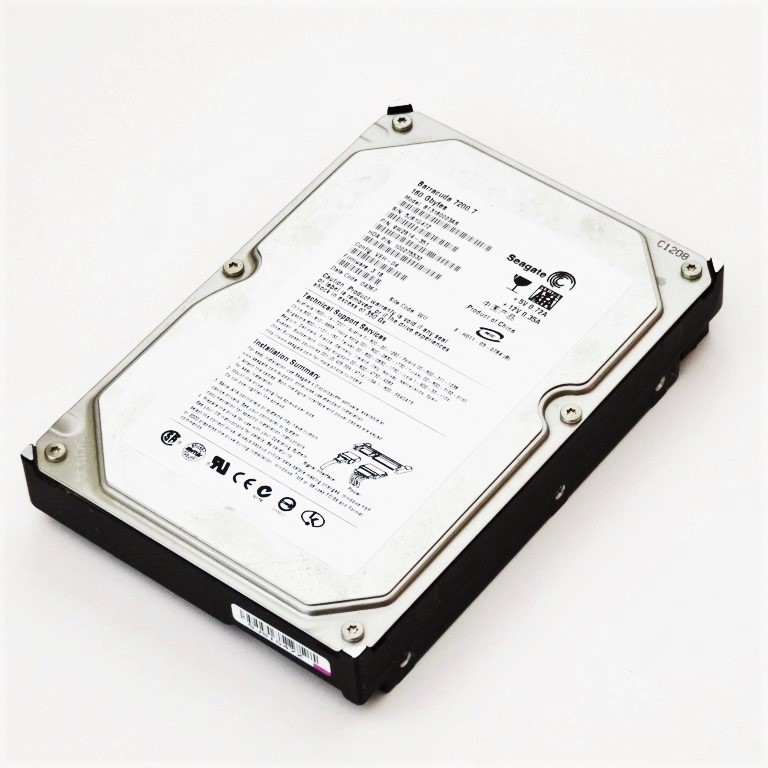 HDD Seagate Barracuda 7200.7 ST3160023AS 160GB Serial ATA (SATA) 3.5インチ 使用時間：8325時間 健康状態：正常 消去済 ハードディスク_画像1