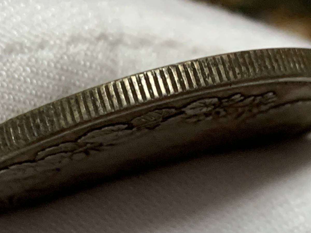 【縁】銀貨保証　貿易銀　明治九年　壹圓銀貨　直径約38.4mm 量目約27.19g 厚さ約2.5mm_画像5