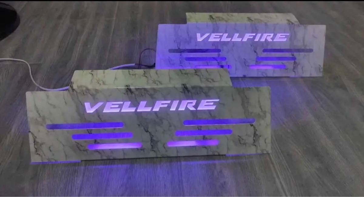 アルファードヴェルファイア 30系 LED シートバックキックガード 足元