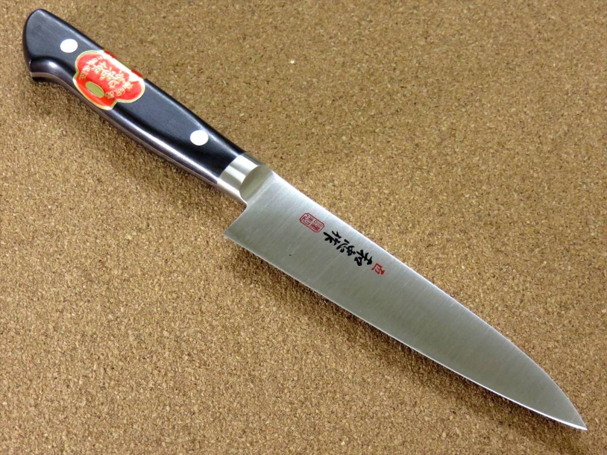 包丁 ペティナイフ 12.5cm (125mm) 関の刃物 VG-1 V金1号 ステンレス系高炭素鋼 共口金 果物包丁 野菜 皮むき 小型 両刃 プロ仕様 日本製