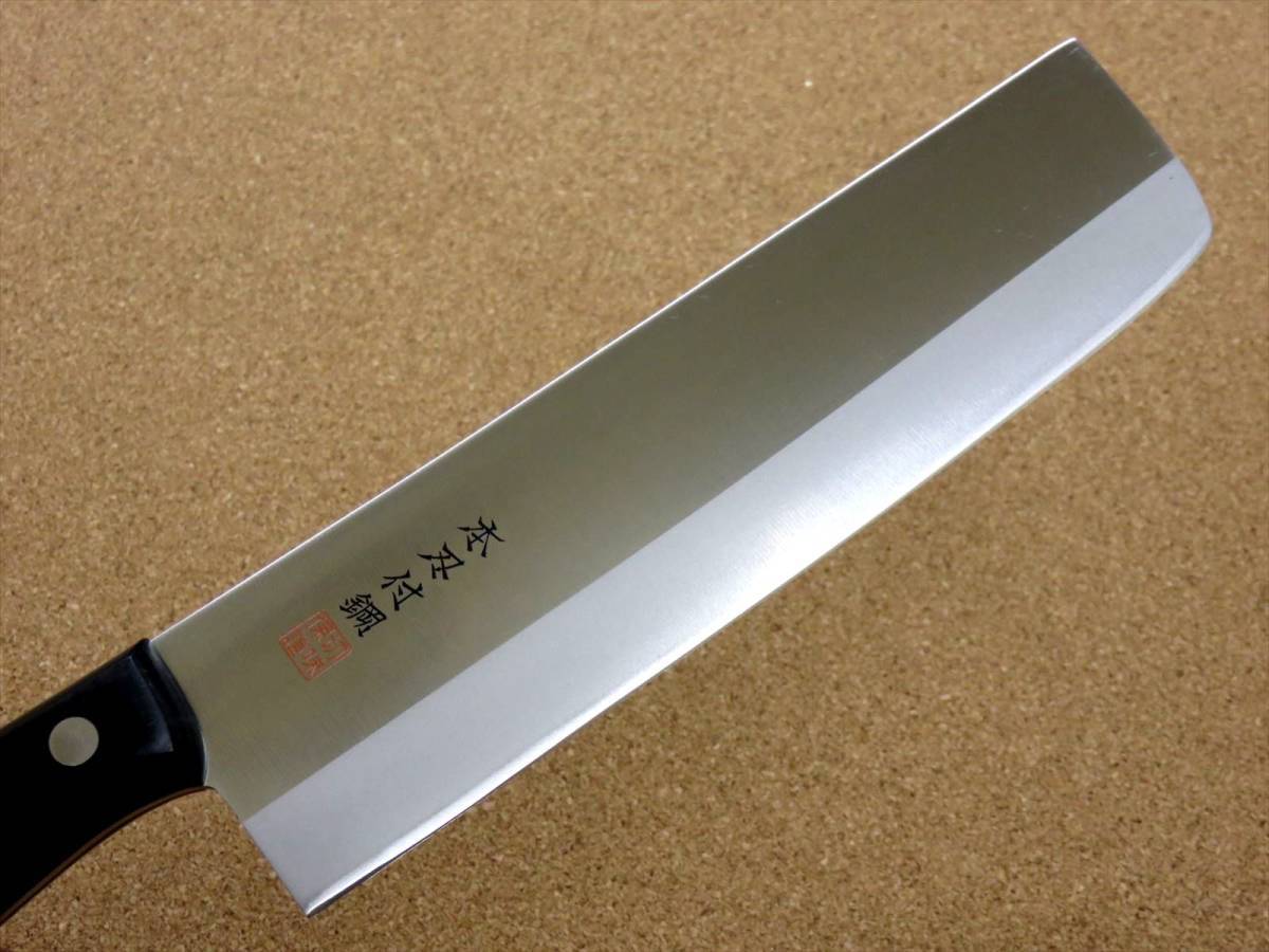 関の刃物 スジ菜切り包丁 17.5cm (175mm) TSマダム AUS-8 クロムモリブデン ステンレス 家庭用の野菜切り両刃包丁 大根のかつらむき 日本製_画像5