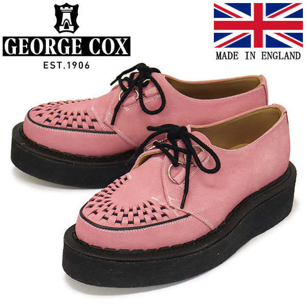 国内在庫】 COX GEORGE (ジョージコックス) UK5-約24.0cm SUEDE PINK