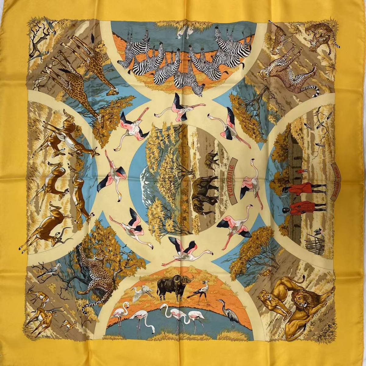 エルメス　カレ９０　シルクスカーフ　タンザニア　1631