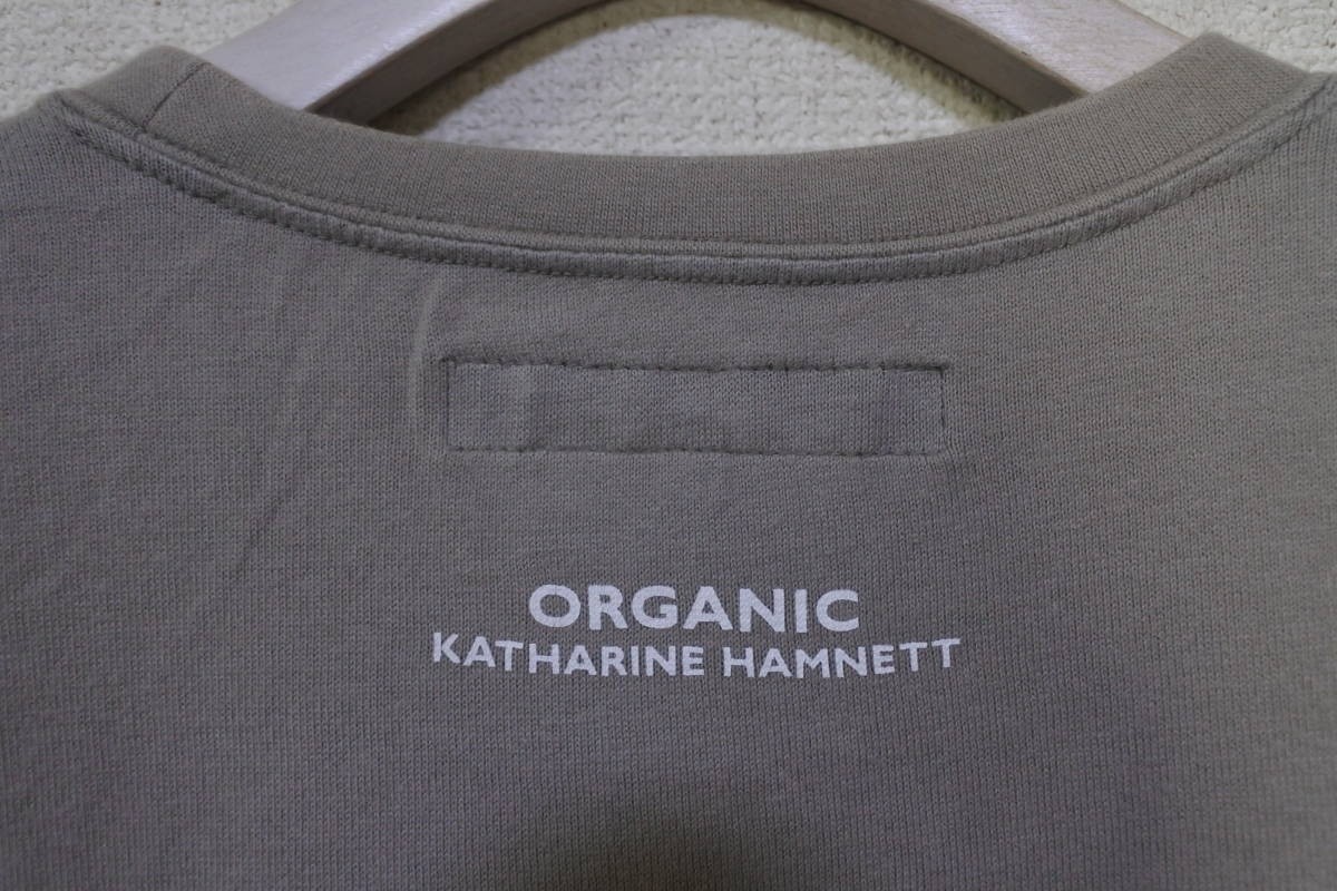 KATHARINE HAMNETT LONDON WATCH OUT FOR G.M. Tee size L メッセージ Tシャツ グレージュ 日本製_画像8