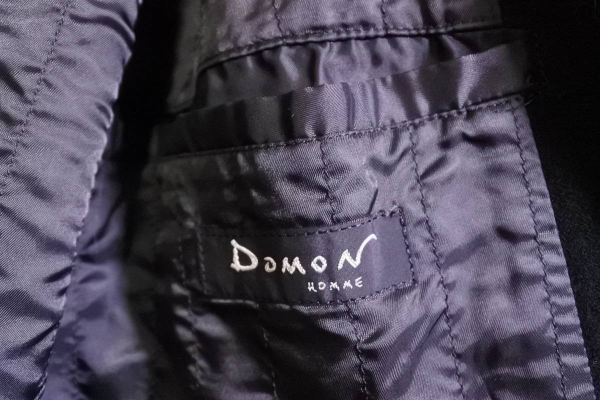 DOMON HOMME ドモンオム ジップアップ ジャケット ウール×ナイロン size M-L ブラック 日本製_画像3