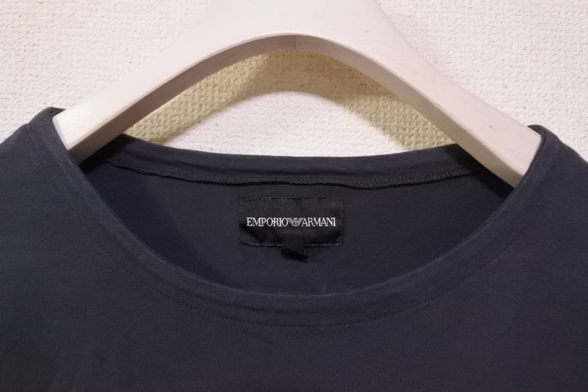 EMPORIO ARMANI エンポリオアルマーニ Tシャツ カットソー size S ダークグレー系 イタリア製_画像4