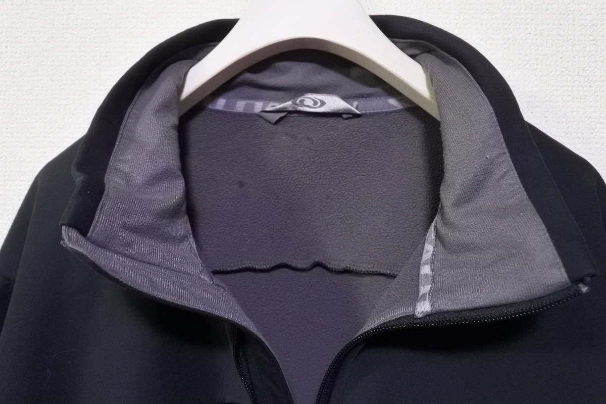 00's SALOMON Polyester Jacket size M-L サロモン ソフトシェル ジャケット ブラック アーカイブ_画像4