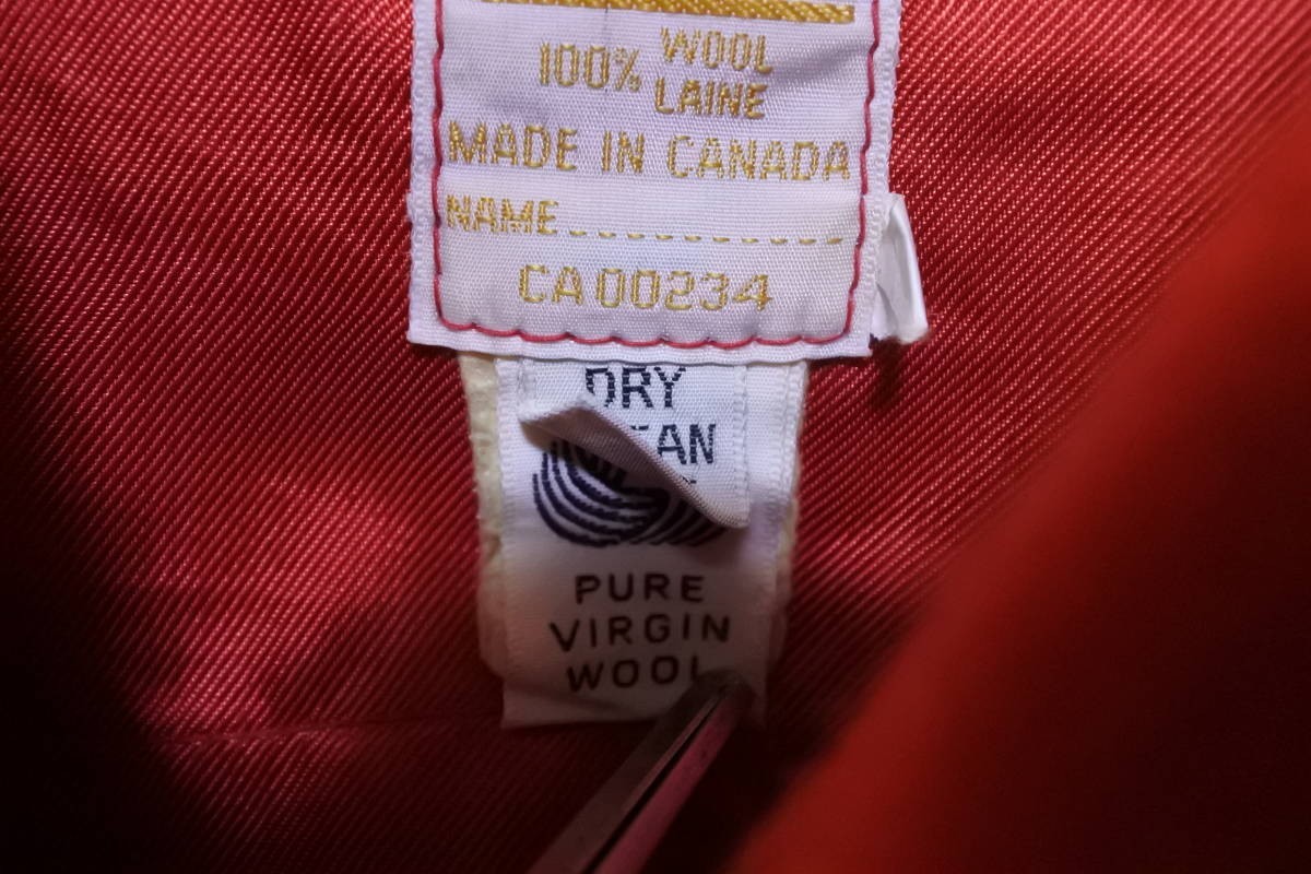 70's HUDSON'S BAY ハドソンベイ レディース ウールジャケット ブランケット size M-L オレンジ カナダ製_画像7