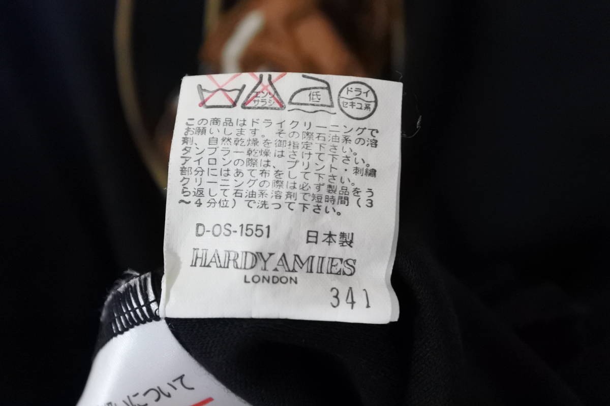 HARDY AMIES SPORT Dog Tee size L ハーディエイミス Tシャツ ドッグ 刺繍 ブラック 日本製_画像8