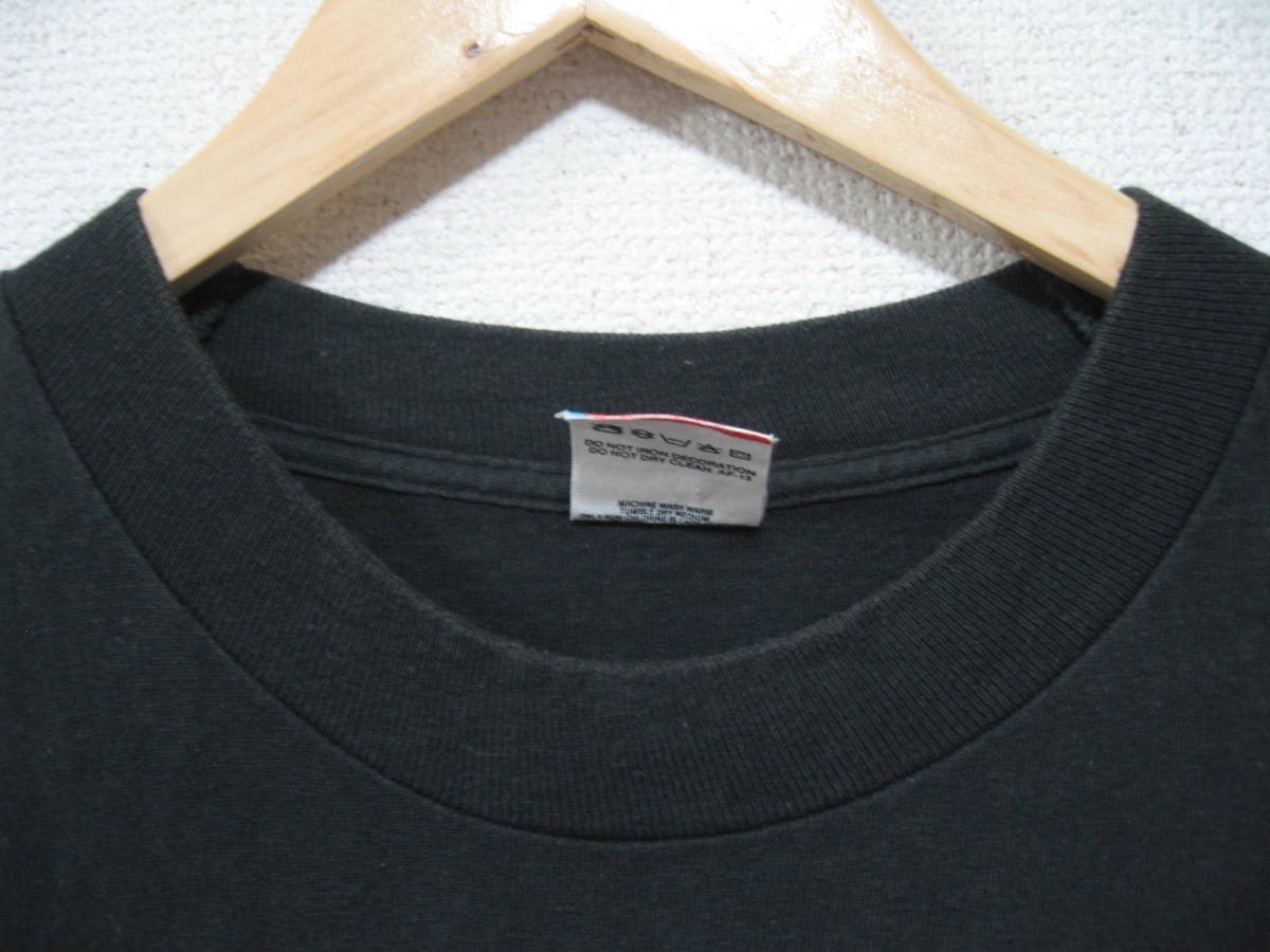 80's-90's Fido Dido Vintage FRUIT OF THE LOOM Tee size M USA製 ビンテージ Tシャツ ブラック_画像4