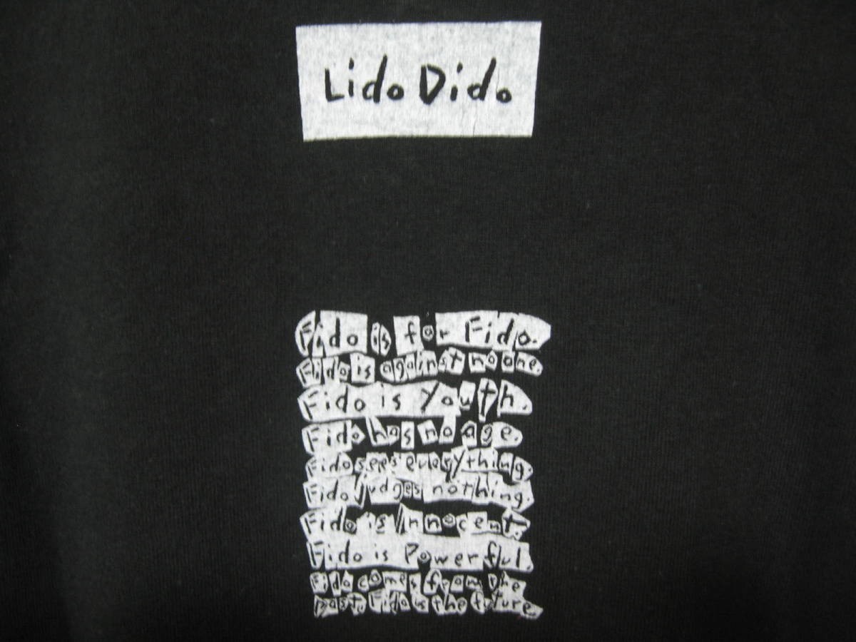 80's-90's Fido Dido Vintage FRUIT OF THE LOOM Tee size M USA製 ビンテージ Tシャツ ブラック_画像6